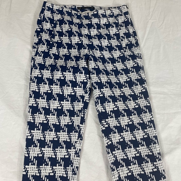 Zara Basic Women Blue Pattern Size Zipper Skinny Pants Size XS - Picture 2 of 10